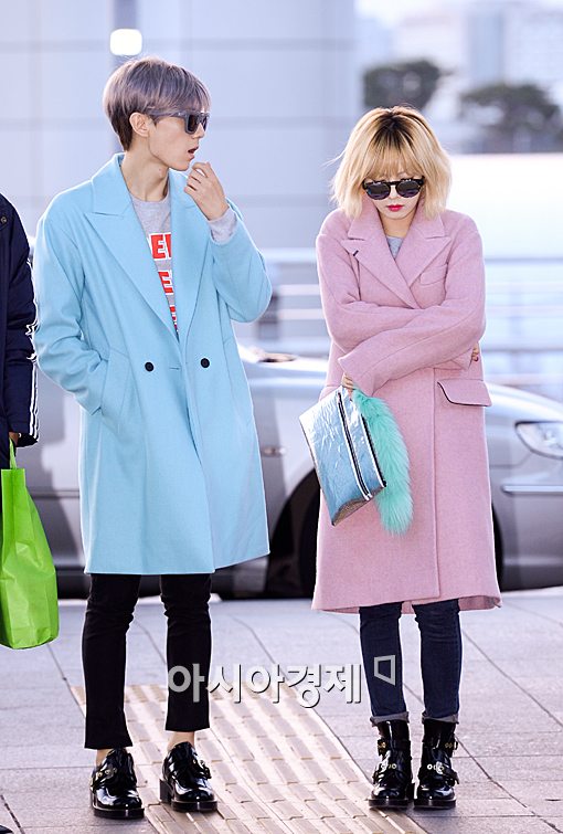[포토]장현승-현아 '날씨가 너무 추워'