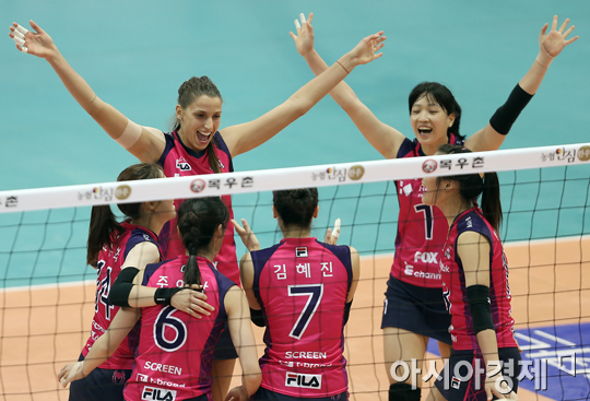 [포토] 바실레바-정시영 '만세~'