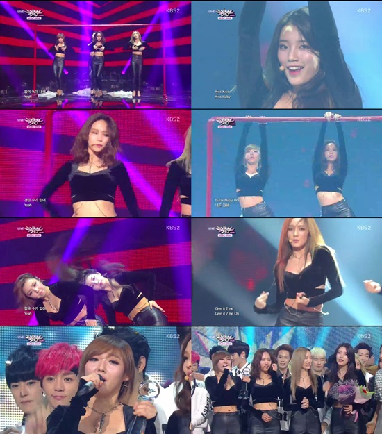 미쓰에이, 섹시 매력 통했다..'뮤직뱅크' 1위