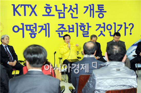 강운태 광주시장, "KTX 개통 대비 시민과 지혜 모아야"