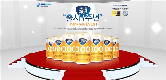 출시 1주년 '하이트제로0.00', 누적 판매 700만캔 돌파 
