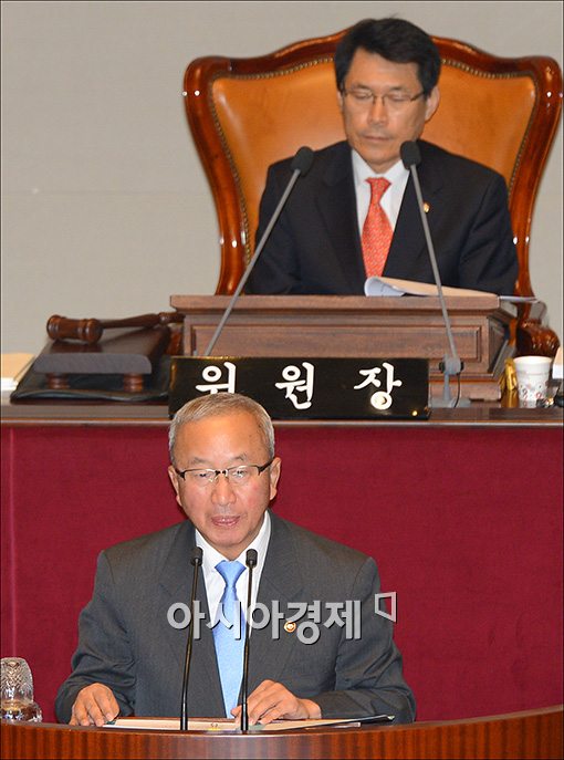 [포토]예결위 출석한 현오석 부총리