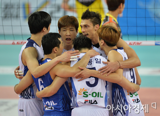 [포토] 대한항공 득점 기쁨