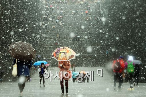 [포토]'하늘에서 내리는 하얀 솜사탕'