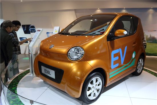 중국 동펑자동차의 전기차 모델. 사진=블룸버그뉴스