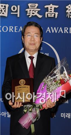 김양수 장성군수, 한국 최고경영인상 수상