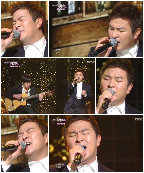 '뮤직뱅크' 허각, 진정성 通했다…애절한 보이스