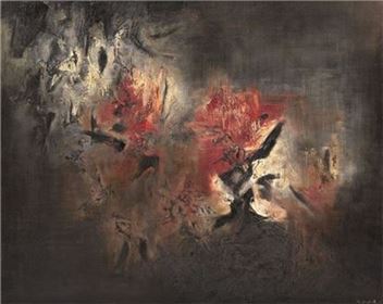 자오우지(趙無極)의 1958년작 유화 '추상화(Abstraction)'