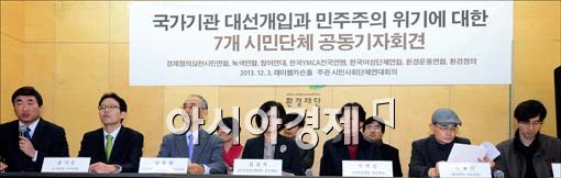 [포토]'국가기관 대선개입 사건' 시민단체 기자회견