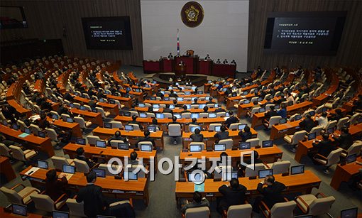 [포토]정치개혁특별위원회 구성결의안 본회의 통과