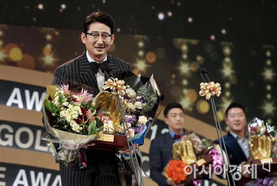 [포토] 골든글러브 외야수 부문 박용택