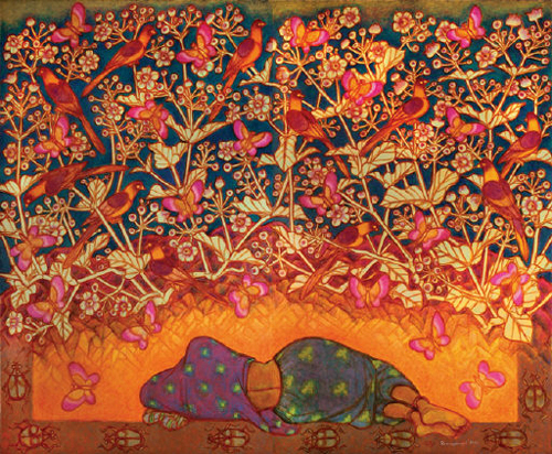 아추탄 라마찬드란 (Achutan Ramachandran), 
Mid Summer Day-Dream, 2013, 
캔버스에 유채(Oil on canvas), 30.48 x 15.24cm
