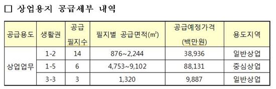 세종시에 올해 첫 상업용지 공급