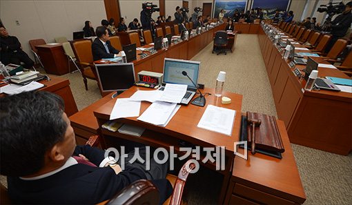 [포토]국회, '철도파업관련 긴급현안보고' 파행