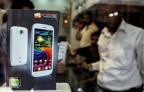 인도 스마트폰 제조업체 마이크로맥스는 3분기 인도 시장에서 삼성전자에 이어 시장점유율 2윙 올랐다. 사진=블룸버그