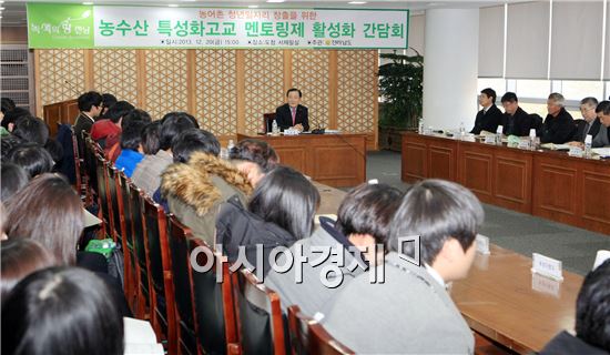 [포토]박준영 전남도지사, 농수산 특성화고교 멘토링제 간담회 개최