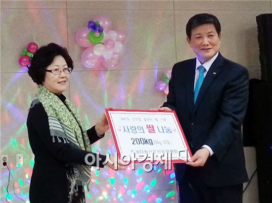 광주시 광산구 우산동, 쌀과 가래떡 나누며 ‘송년의 밤’ 보내