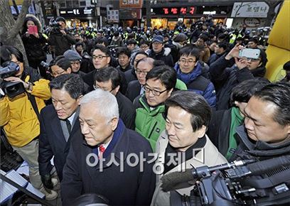 [포토]민주노총 찾은 민주당