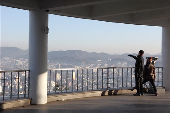 대전 보문산 전망대.