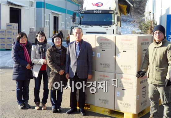 우림화학 김용의 대표, 장흥군 고향마을에 이웃사랑 실천