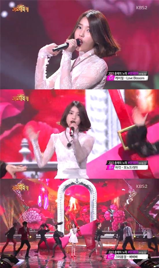 [KBS가요대축제]아이유, 현란한 댄스+완벽 가창력 '명불허전'