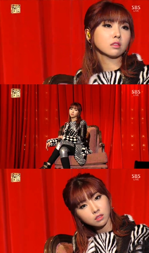 [SBS가요대전]2NE1 공민지, 빛나는 외모… '몰라보게 달라졌네!'