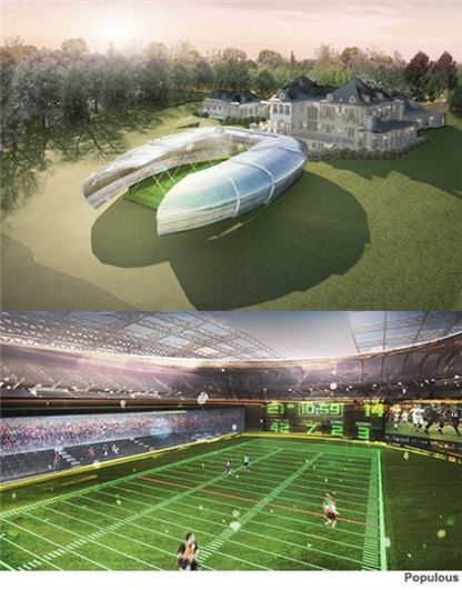 300억 짜리 뒷마당 "마당에 초호화 축구 경기장이?"'