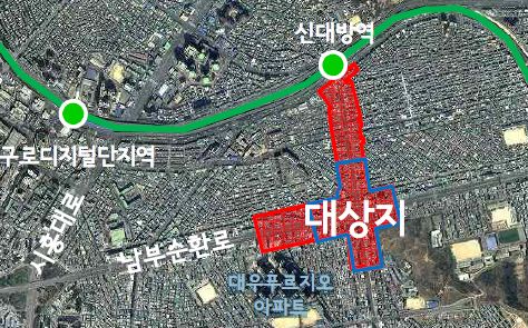  ‘난곡사거리지구중심 지구단위계획 재정비 사업지’ 위치도 / 서울시