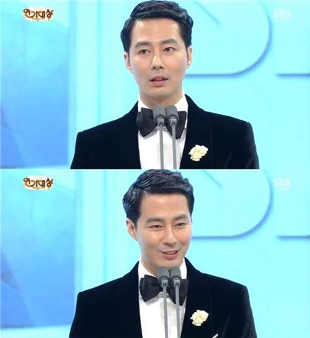 [SBS연기대상]'특별상' 조인성, 김민희 대신 '영이' 불렀다