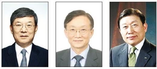 이재성 현대중공업 회장, 박대영 삼성중공업 사장, 고재호 대우조선해양 사장 (왼쪽부터)