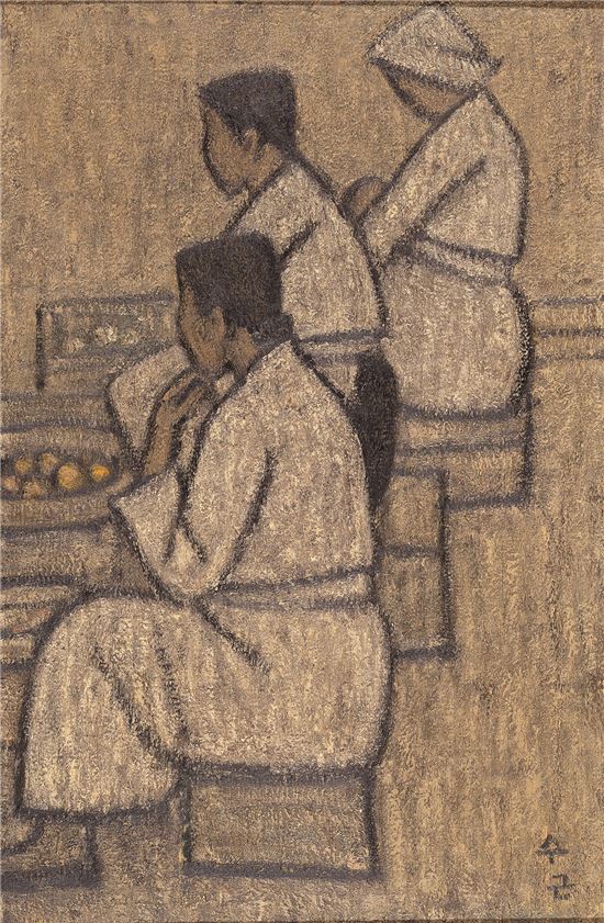 박수근 작품 '시장사람들'