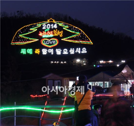 [포토]보성차밭 빛 축제  희망 메세지 "건강하세요~"