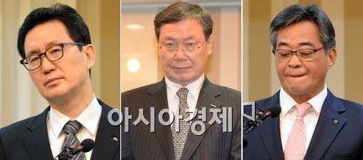 [포토]긴장한 모습 가득, 국민-롯데-농협카드 대표들