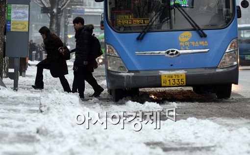 [포토]눈 속 출근길