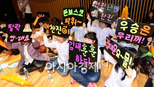 [포토]'희망서울 독서 골든벨'개최, 응원하는 어린이들