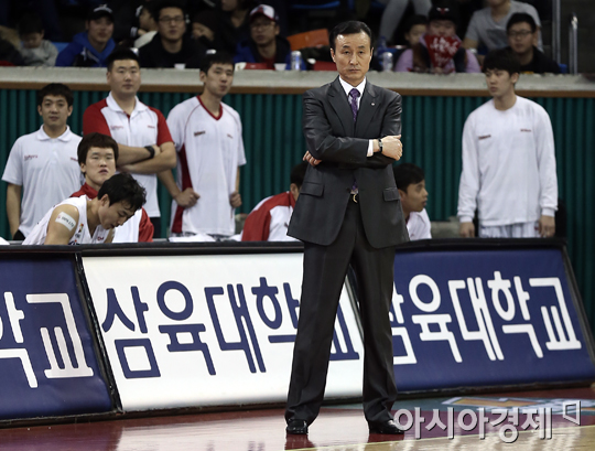 [포토] 김진 감독 '선두 경쟁에서 매우 중요한 경기야'