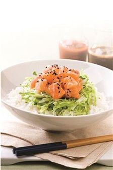 연어회 비빔밥