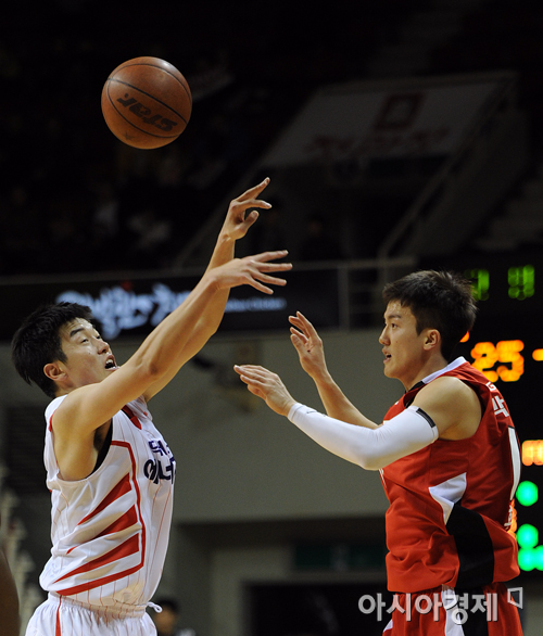 [포토] 박찬희 '패스가 막혔네'