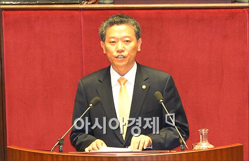 [포토]비교섭단체대표 연설하는 김선동 의원