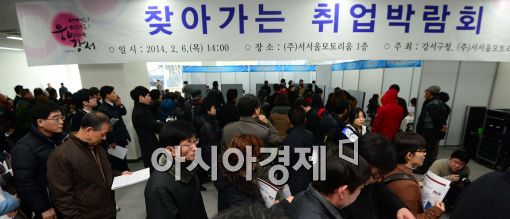 [포토]줄지어 선 구직자들