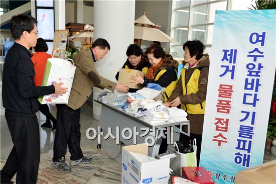 강운태 광주시장, 여수 기름제거 물품 지원 제안