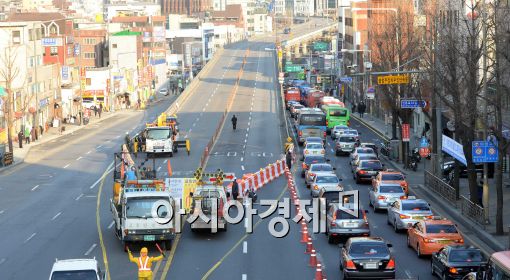 [포토]아현고가도로 주변 차량정체