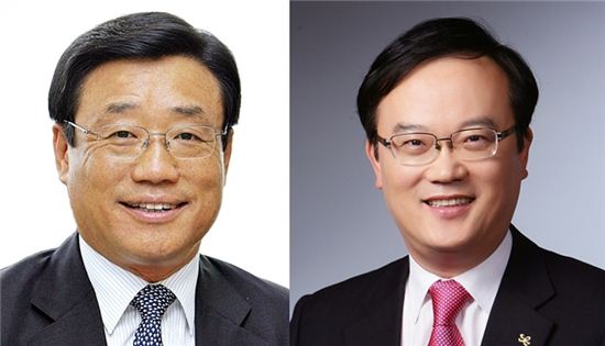 왼쪽부터 오영호 코트라 사장과 박철규 중소기업진흥공단 이사장