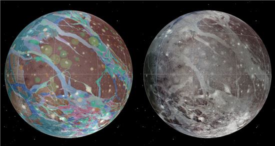 태양계 가장 큰 달 '가니메데'…지질지도 공개