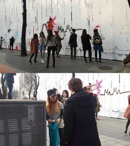소녀시대 셀프 홍보, 벽에 뭐하나 봤더니…"신선하네"