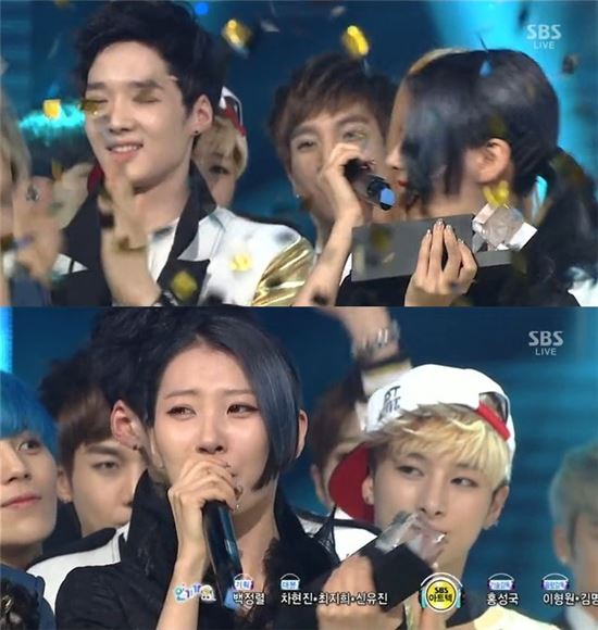 선미 눈물, 솔로 컴백 후 첫 1위 "항상 2등만…"