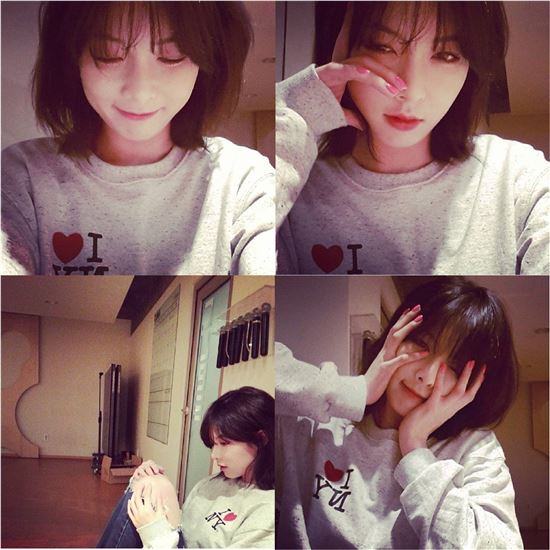 현아 연습실 셀카, 청순 매력 발산