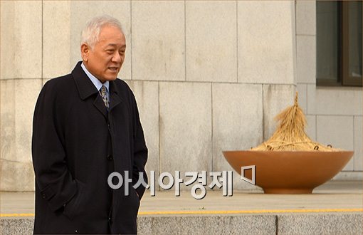 [포토]국회 나서는 김한길 대표