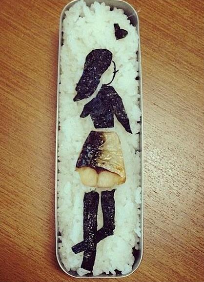 미녀를 위한 도시락 "자기를 위해 만들었어"