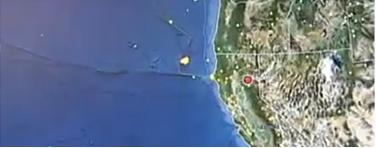 ▲캘리포니아에서 규모 6.9강도의 지진이 발생했다.(출처:온라인커뮤니티)